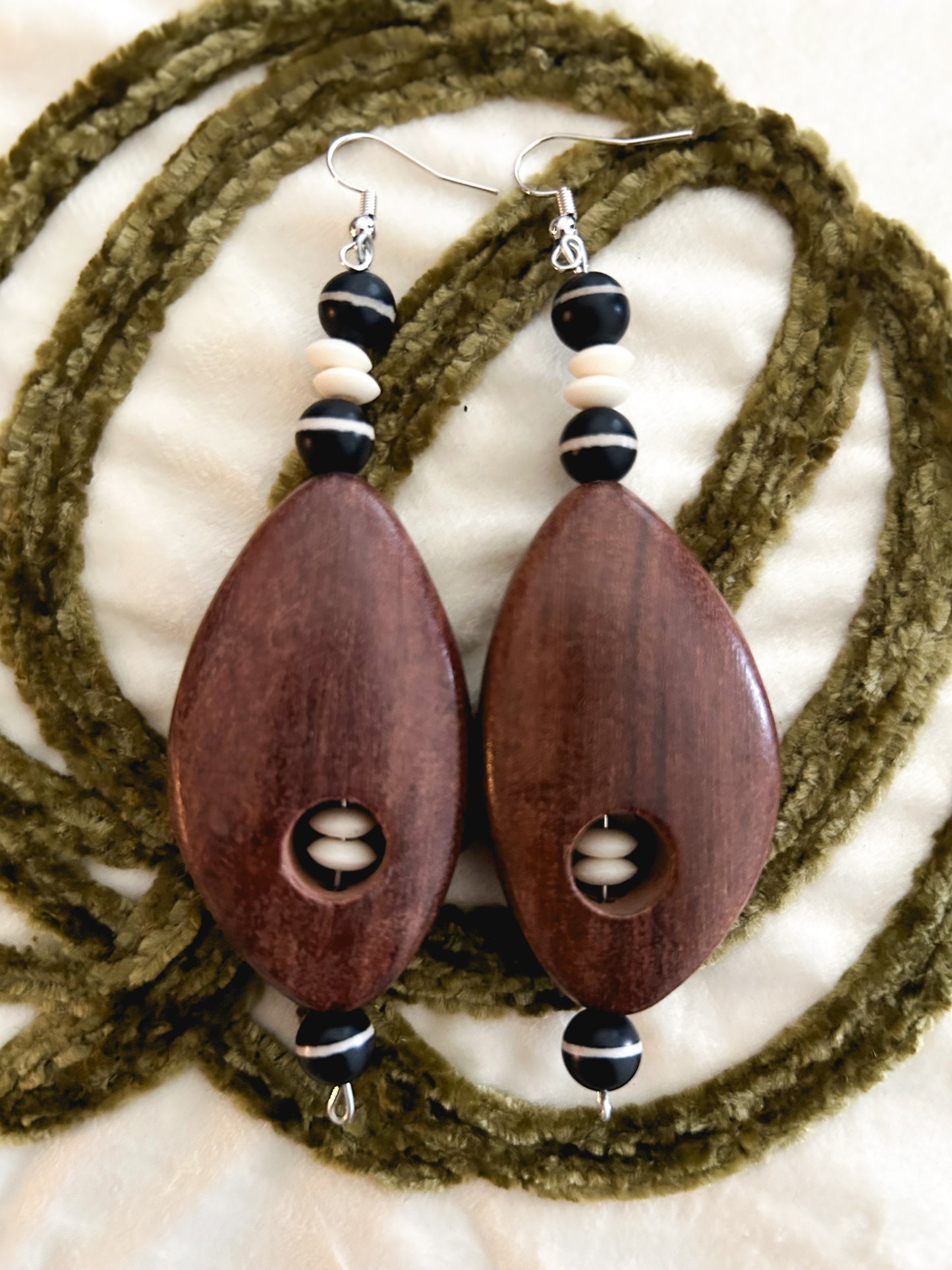 Tribal Tone Wooden Earrings